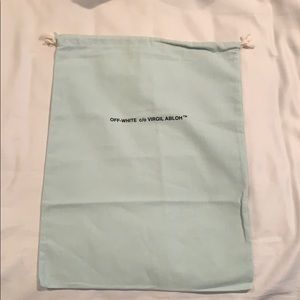 Off white dust bag 15x11.5 new, never used